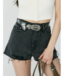 EVRIS | HEMハイダメージデニムショートパンツ(デニムパンツ)