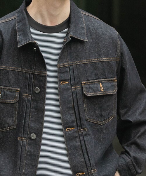 ITEMS URBANRESEARCH（アイテムズ アーバンリサーチ）の「DENIM JACKET TYPE 2nd（デニムジャケット・メンズ・BLK/IDG BLU/BLU・M/L）」の17枚目の写真