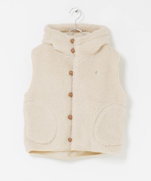 URBAN RESEARCH DOORS（アーバンリサーチドアーズ）の「GYMPHLEX　BOA HOODED SHORT VEST（ベスト・レディース・OYSTER/TAUPE/NAVY・14）」の4枚目の写真