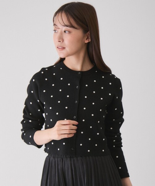 Jayro(ジャイロ)の「ドット柄カーディガン(カーディガン/ボレロ・レディース・ブラック系/グレー/ホワイト系・M)」の8枚目の写真