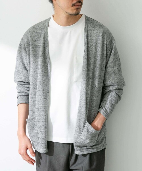 URBAN RESEARCH Sonny Label（アーバンリサーチサニーレーベル）の「JAPAN MADE 裏毛カーディガン（カーディガン/ボレロ・メンズ・オレンジ/ネイビー/グレー・M/L）」の16枚目の写真