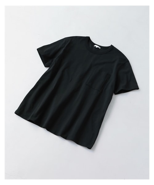 nissen（ニッセン）の「綿１００％お腹ゆったりポケット付クルーネック半袖Ｔシャツ（Tシャツ/カットソー・メンズ・オフホワイト/杢グレー/カーキ/ダークブルー/黒・M/L/LL/3L/4L/5L/6L/8L/10L）」の17枚目の写真