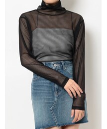 EVRIS | シアーリブトップス(Tシャツ/カットソー)