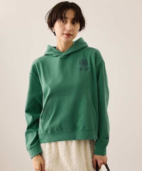 ROPE' PICNIC（ロペピクニック）の「【le coq sportif/ルコックスポルティフ】防風リブニットフーディースウェット/UVカット（パーカー・レディース・ベージュ/グリーン/ネイビー・F）」の18枚目の写真