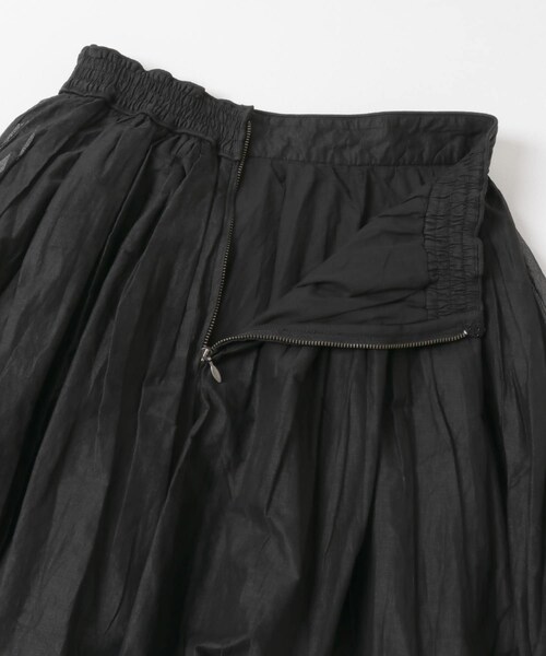 URBAN RESEARCH ROSSO（アーバンリサーチロッソ）の「MARILYN MOON　sheer cotton gather skirt（スカート・レディース・BLACK/GRAY・FREE）」の9枚目の写真