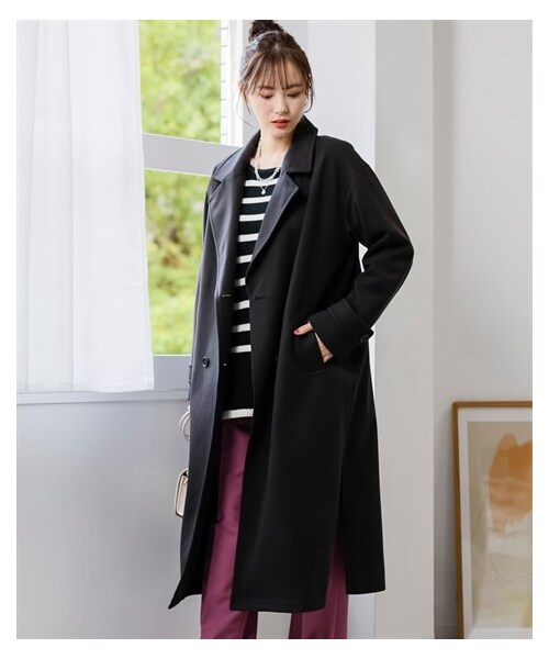 nissen（ニッセン）の「大きいサイズサイドスリットチェスターコート