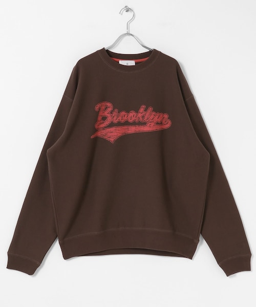 URBAN RESEARCH Sonny Label（アーバンリサーチサニーレーベル）の「裏起毛プリントスウェットプルオーバー（スウェット・メンズ・オフ/チャコール/ブラウン・M/L）」の3枚目の写真
