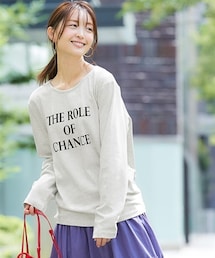 nissen | 綿１００％長袖プリントTシャツ（ＵＶカット）＜大きいサイズ有＞(Tシャツ/カットソー)