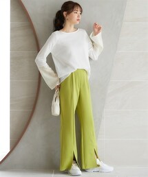 nissen | 大きいサイズ　センタースリットスラックス　miclat(パンツ)