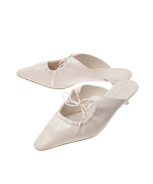 LAGUNAMOON（ラグナムーン）の「ギャザーバレエミュール（その他シューズ・レディース・アイボリー/シルバー・S/M）」の5枚目の写真