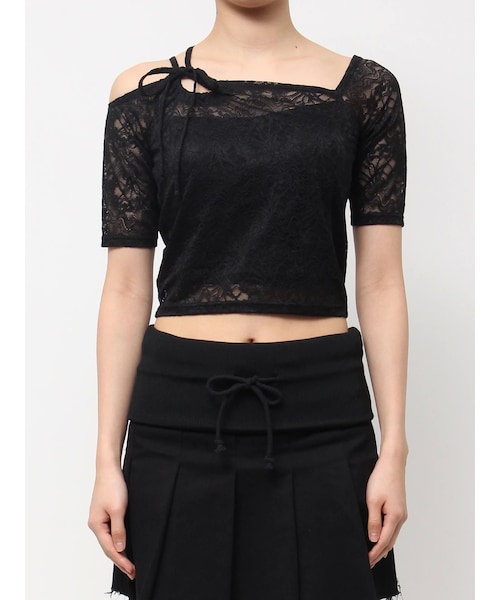 EMODA（エモダ）の「レーススキンフィットトップ（その他トップス・レディース・ホワイト/ブラック/ブラウン・F）」の2枚目の写真