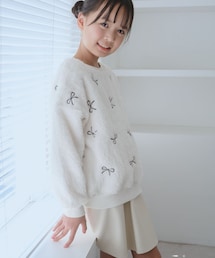 ROPE' PICNIC | 【KIDS/キッズ】リボン刺繍ボアプルオーバー(スウェット)