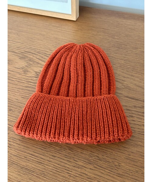 Ungrid（アングリッド）の「ワイドリブニット帽（ニットキャップ/ビーニー・レディース・ライトグレー/ミディアムグレー/オレンジ・F）」の7枚目の写真