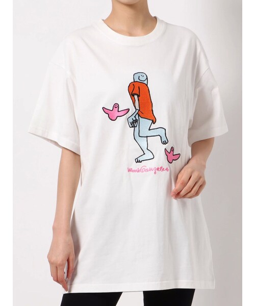 jouetie（ジュエティ）の「Mark Gonzales Tシャツ（Tシャツ/カットソー・レディース・ピンク/オフホワイト/ブラック/ミックス/アイスブルー・M）」の2枚目の写真