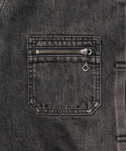 ADAM ET ROPE'（アダムエロペ）の「【DAIRIKU/ダイリク】2PKT Vinatge Denim Jacket（デニムジャケット・メンズ・ブラック・L/M/S）」の13枚目の写真