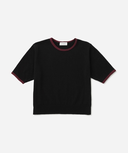 Saturdays NYC(サタデーズ ニューヨークシティ )の「Suzie Compact Knit SS Top | WOMEN(Tシャツ/カットソー・レディース・ブラック/グレー/グリーン・L/M/S)」の1枚目の写真