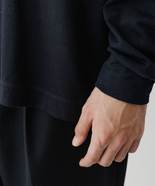 ADAM ET ROPE'（アダムエロペ）の「【NIKKE】ウール天竺 ロングスリーブ ニットTシャツ（Tシャツ/カットソー・メンズ・ブラック/ネイビー・L/M）」の14枚目の写真