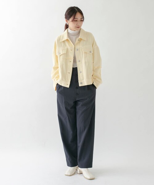 KBF（ケイビーエフ）の「パッチワークGジャン（デニムジャケット・レディース・YELLOW/BEIGE・one）」の17枚目の写真