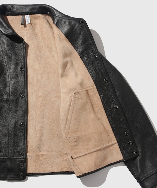 ADAM ET ROPE'（アダムエロペ）の「【Mister Freedom/ミスターフリーダム】CAMPUS STUD JACKET COWHIDE LEATHER（ライダースジャケット・メンズ・ブラック・40/42）」の15枚目の写真