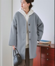 nissen | フェイクウールノーカラーコート(ノーカラーコート)