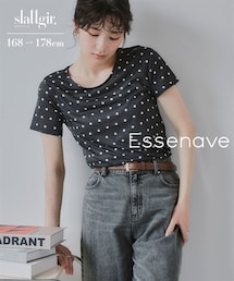 nissen | 高身長 シアードットクルーネック半袖プルオーバー(トールサイズ)Essenave(Tシャツ/カットソー)