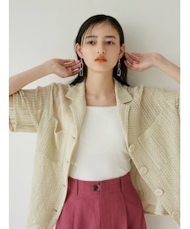 MURUA | メッシュオープンカラーシャツ【セットアップ着用可】(シャツ/ブラウス)