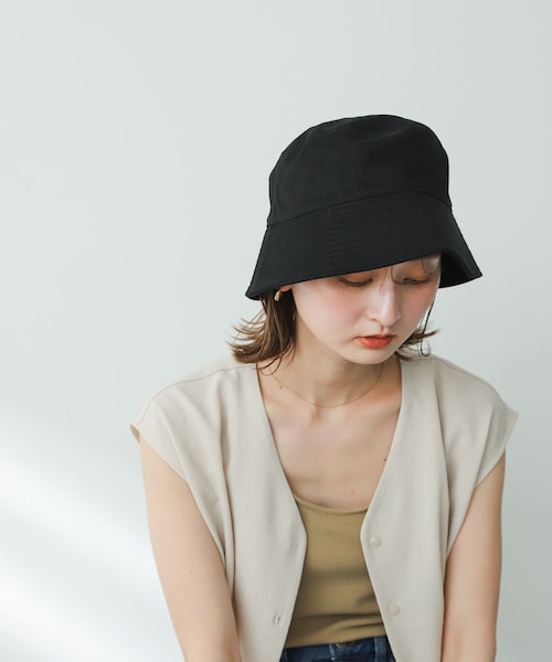 SENSE OF PLACE by URBAN RESEARCH（センスオブプレイスバイアーバンリサーチ）の「『ユニセックス』ツイルバケットハット（ハット・メンズ・BLACK/L.BEIGE/L.KHAKI・one）」の6枚目の写真