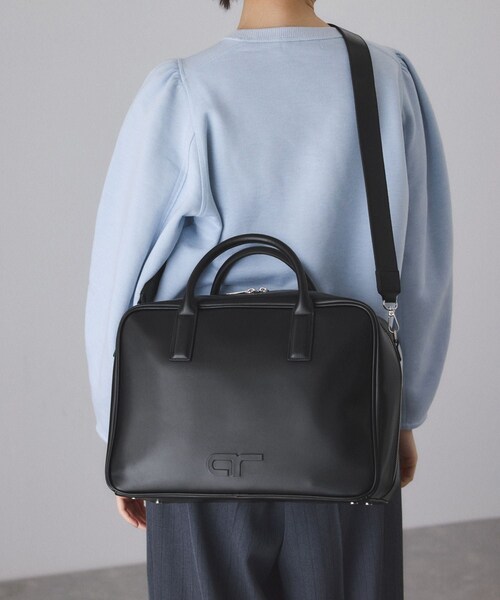 ADAM ET ROPE'(アダムエロペ)の「【サステナブル】ロゴボストンビッグバッグ(ボストンバッグ・レディース・ブラック/ブラウン/シルバー・F)」の8枚目の写真