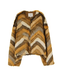 COTORICA | 【WOMEN】パッチワークフェイクファージャケット(テーラードジャケット)