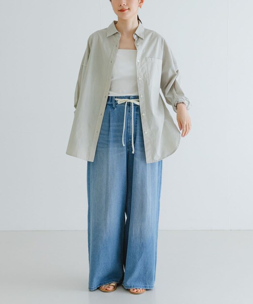 URBAN RESEARCH（アーバンリサーチ）の「new basic　ガーメントダイオーバーシャツ（シャツ/ブラウス・レディース・SAGE/PINK/IVORY・FREE）」の21枚目の写真
