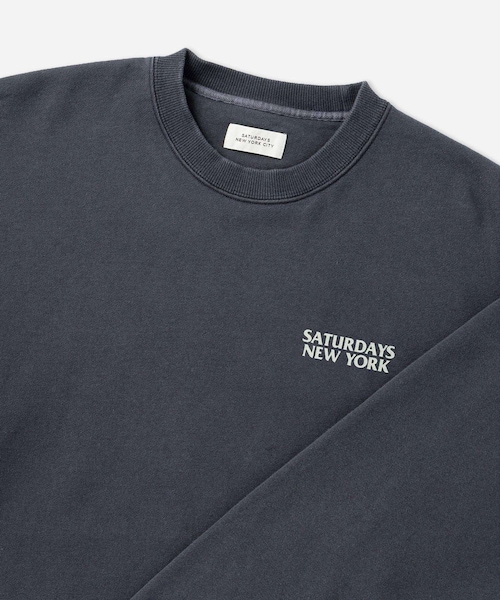 Saturdays NYC(サタデーズ ニューヨークシティ )の「Ari Relaxed Ozone Washed Sweatshirt(スウェット・レディース・スミクロ/ネイビー・L/M/S/XL)」の21枚目の写真