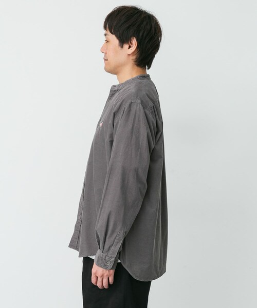 URBAN RESEARCH DOORS（アーバンリサーチドアーズ）の「DANTON　BAND COLLAR SHIRTS LONG-SLEEVE（シャツ/ブラウス・メンズ・LT.GREY/CHARCOAL/SAND BEIGE・38/40/42）」の7枚目の写真