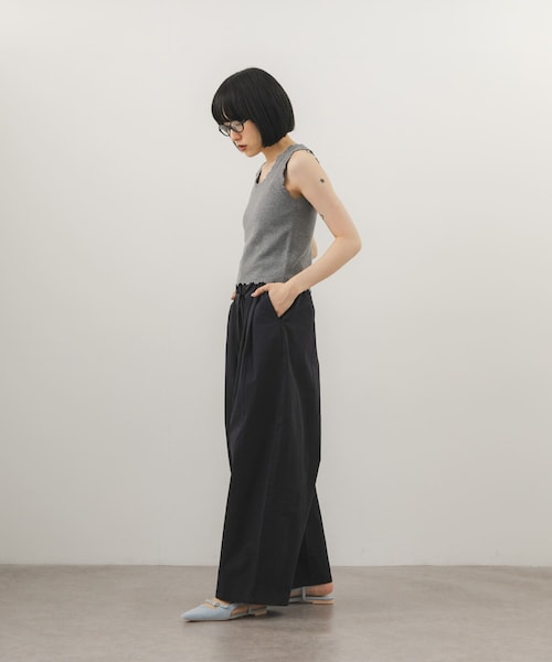 KBF（ケイビーエフ）の「クロシェスカラップタンクトップ（タンクトップ・レディース・IVORY/TOP GRAY/NAVY・One）」の19枚目の写真