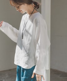URBAN RESEARCH DOORS（アーバンリサーチドアーズ）の「リネンクルーネックプルオーバー（シャツ/ブラウス）」