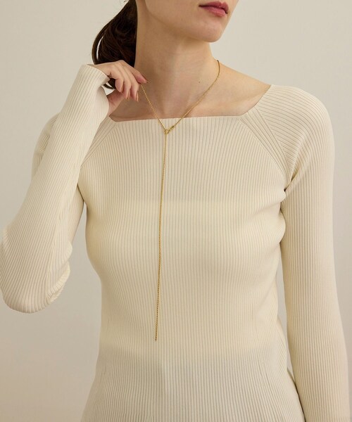 ROPE'（ロペ）の「ロープチェーンラリエット（ネックレス・レディース・ゴールド/シルバー・F）」の3枚目の写真