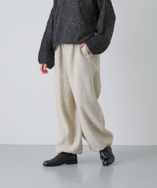 かぐれ（カグレ）の「ボイルドウールパンツ（その他パンツ・レディース・IVORY/BLACK・Free）」の5枚目の写真