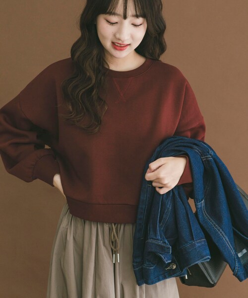 ITEMS URBANRESEARCH（アイテムズ アーバンリサーチ）の「『UR TECH』ハイヒートコットンクルーネックスウェット（スウェット・レディース・GRY/BRD/BLK・Free）」の19枚目の写真