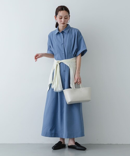 SENSE OF PLACE by URBAN RESEARCH(センスオブプレイスバイアーバンリサーチ)の「ボックストートバッグ(トートバッグ・レディース・IVORY/BLACK/L.BLUE・One)」の8枚目の写真