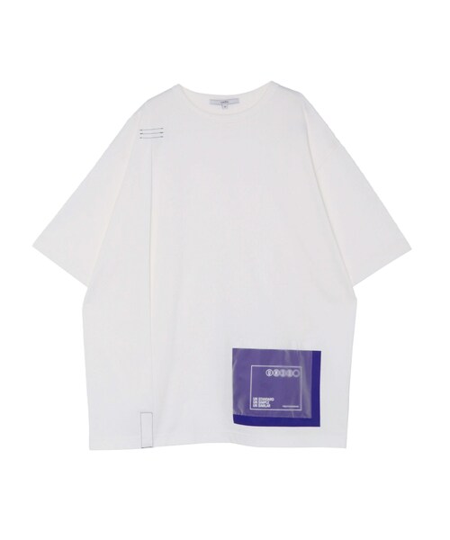UN3D. RECTANGLE LOGO TUCK T Tシャツ UN3D.（アンスリード）の「RECTANGLE LOGO TUCK T（Tシャツ