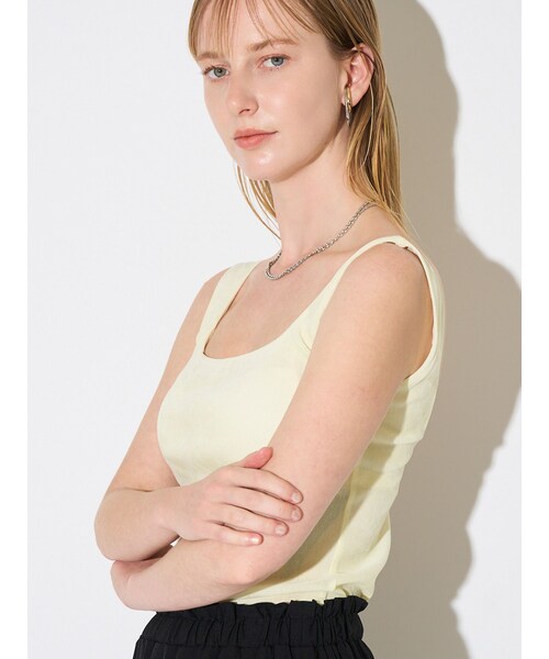 ELENDEEK（エレンディーク）の「FROCKY TULLE PAD TANK（タンクトップ・レディース・ブラック/イエロー/ベージュ・F）」の9枚目の写真
