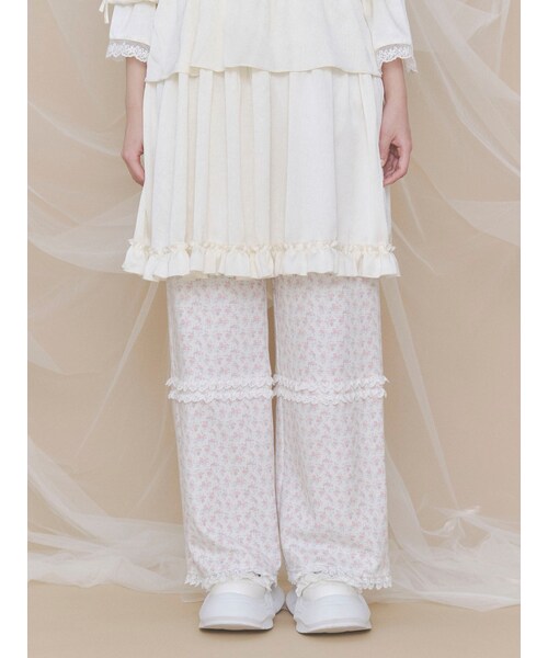 merry jenny（メリージェニー）の「petit floralサーマルパンツ（その他パンツ・レディース・ピンク/ブルー・F）」の2枚目の写真