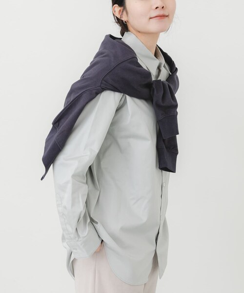 EKAL(エカル)の「cotton crispシャツ(シャツ/ブラウス・レディース・ストライプ/イエロー/グレー・One)」の1枚目の写真