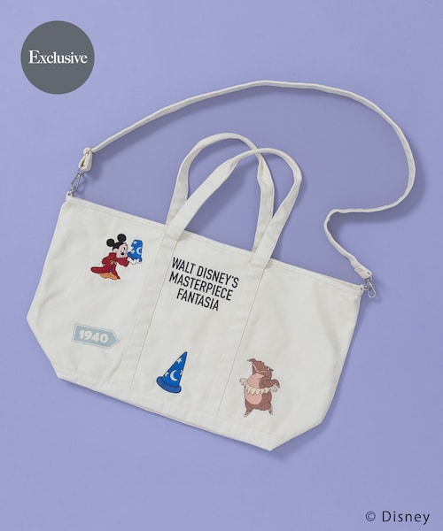 URBAN RESEARCH(アーバンリサーチ)の「別注/Disney/キャンバスバッグ(トートバッグ・レディース・NATURAL/NAVY・Free)」の1枚目の写真