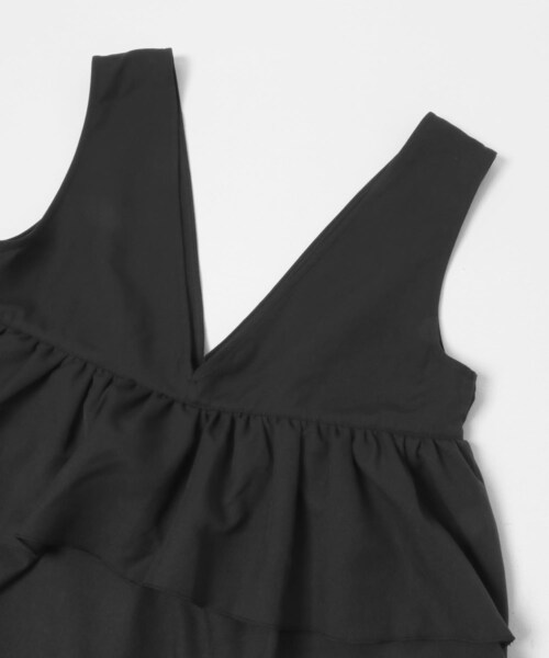 URBAN RESEARCH Sonny Label（アーバンリサーチサニーレーベル）の「『WEB限定』レイヤードフリルオールインワン（つなぎ/オールインワン・レディース・ブラック/グレー/ドット・36/38）」の6枚目の写真