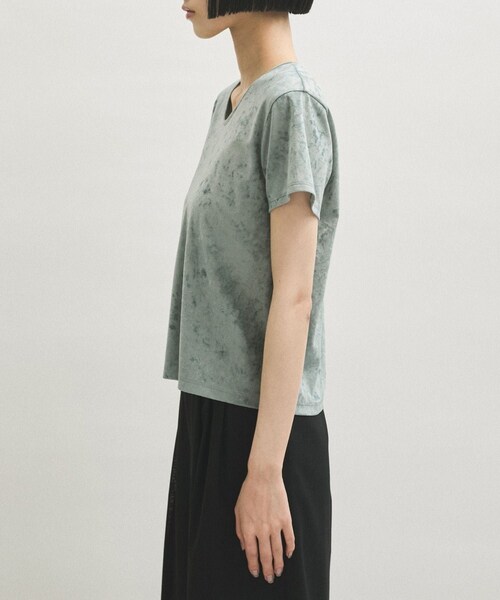 ADAM ET ROPE'（アダムエロペ）の「クラッシュベロアTシャツ（Tシャツ/カットソー・レディース・オフホワイト/ダークブラウン/モスグリーン/ブルー系/ピンク・F）」の20枚目の写真