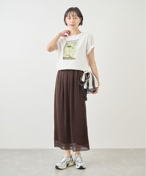 ROPE' PICNIC(ロペピクニック)の「レースアイラインプリーツスカート(スカート・レディース・ブラック/ホワイト/ブラウン・F)」の19枚目の写真