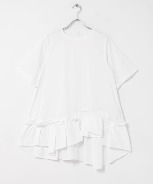 URBAN RESEARCH ROSSO（アーバンリサーチロッソ）の「ELENDEEK　FRILL HEM BLOUSE（シャツ/ブラウス・レディース・OWHT/BLK/LME・Free）」の5枚目の写真
