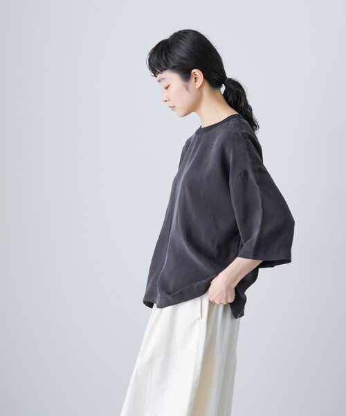かぐれ（カグレ）の「キュプラプルオーバー（Tシャツ/カットソー・レディース・IVORY/NAVY/CHARCOAL・FREE）」の18枚目の写真