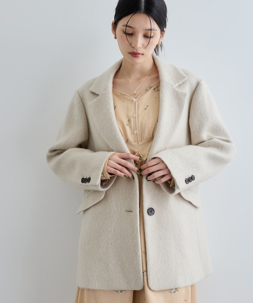 VIS（ビス）の「【新色追加】【アウター総選挙3位】シャギージャコット（その他アウター・レディース・ブラウン/ブラウン系/ベージュ/ブラック系・F）」の7枚目の写真