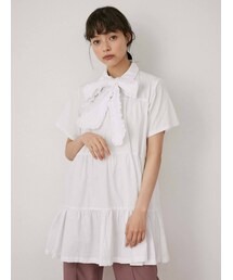 merry jenny | フリルボウタイミニワンピース(ワンピース)